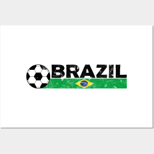 Brazil Football Fan. Brazil Soccer Design Posters and Art